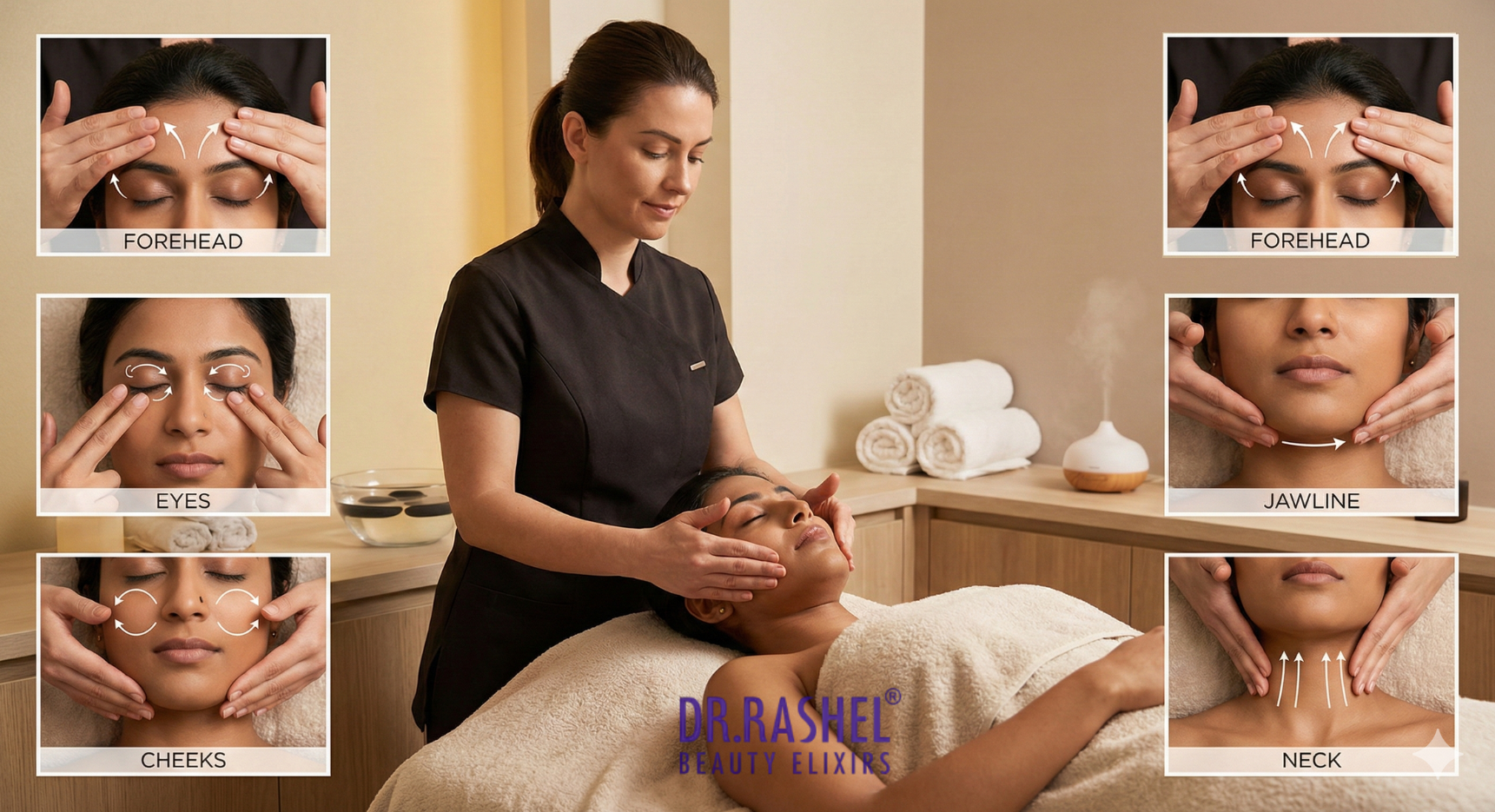 Spa Facial Massage Steps